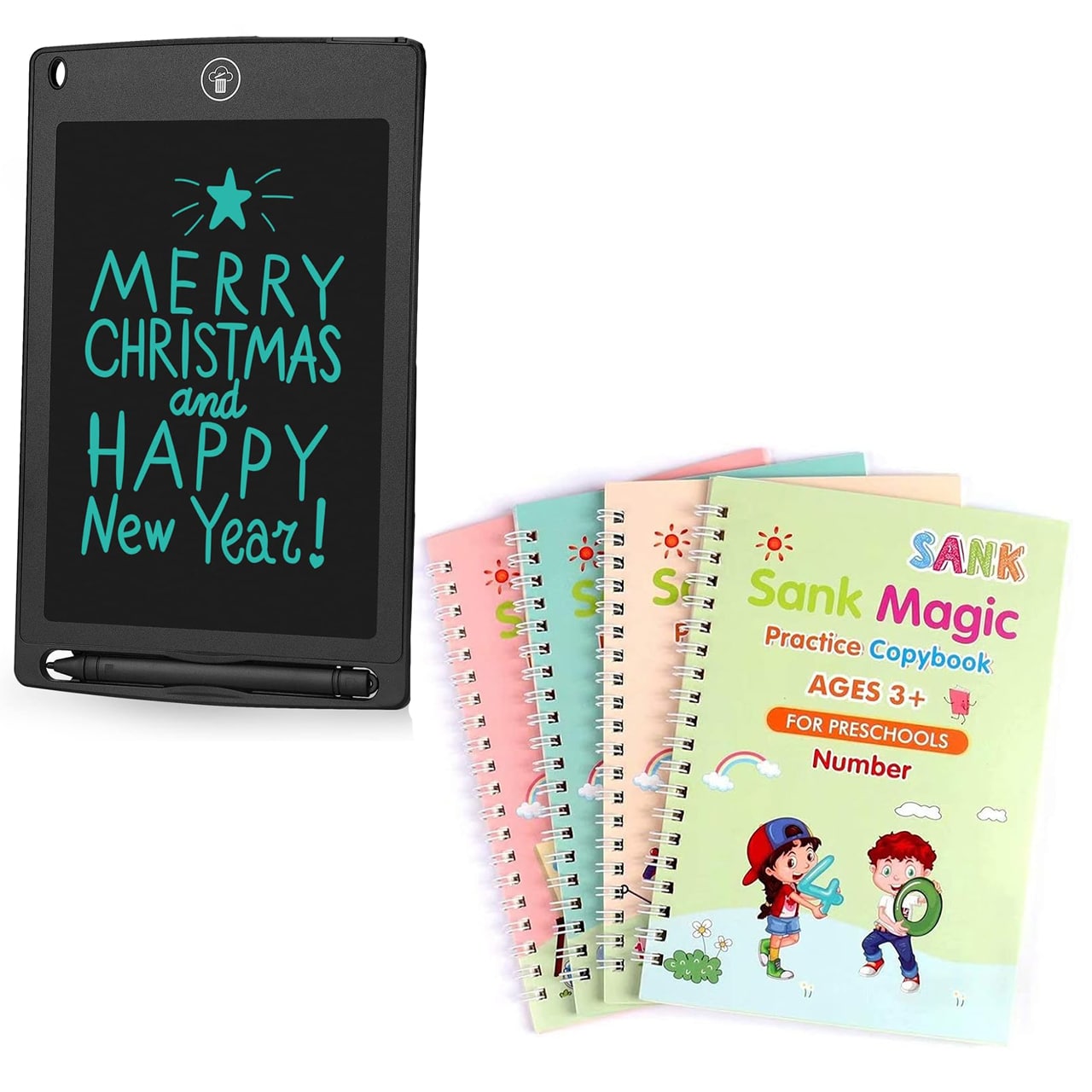 KidsBundle, tablet pen LED e 4 quaderni magici per imparare a scrivere e disegnare - Image 2