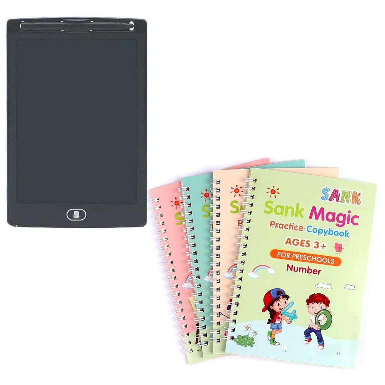 KidsBundle, tablet pen LED e 4 quaderni magici per imparare a scrivere e disegnare - Image 3