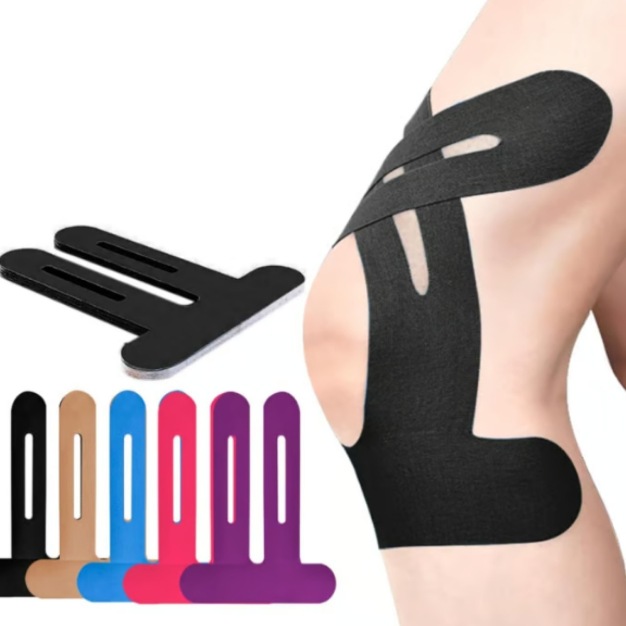 KinesTape, nastro kinesiologico per ginocchio (10 pezzi) - Image 2