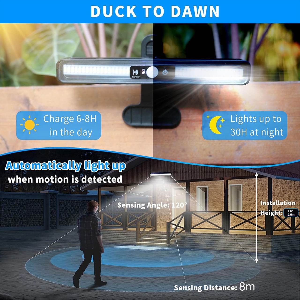 LampClip, lampada solare da esterno con sensore di movimento - Image 10