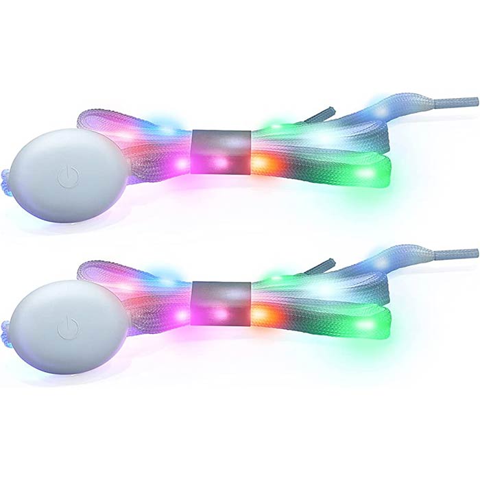 LedLaces, stringhe luminose - bianche con led colorati - Image 6
