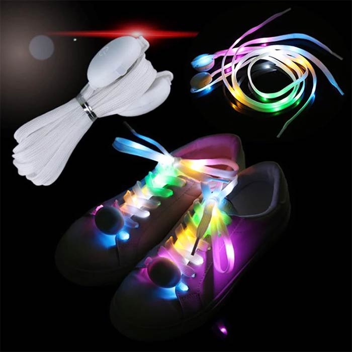 LedLaces, stringhe luminose - bianche con led colorati - Image 7