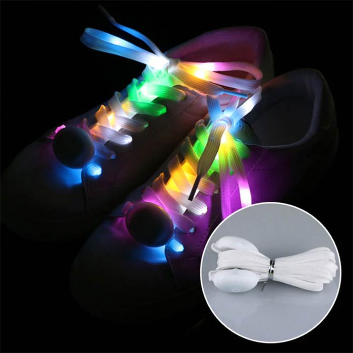 LedLaces, stringhe luminose - bianche con led colorati - Image 9