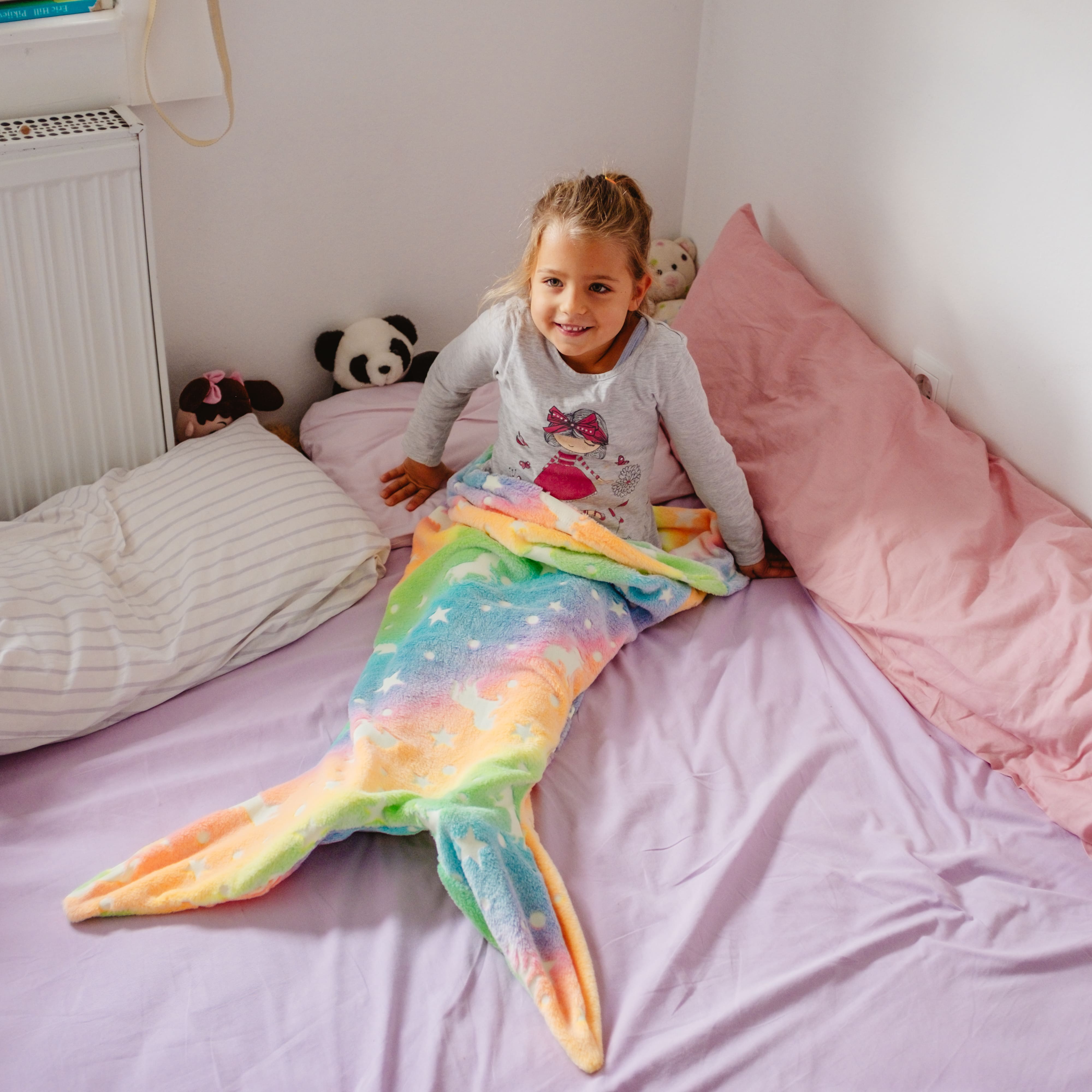 MermaidBlanket, coperta per bambini a forma di coda di sirena - Image 6