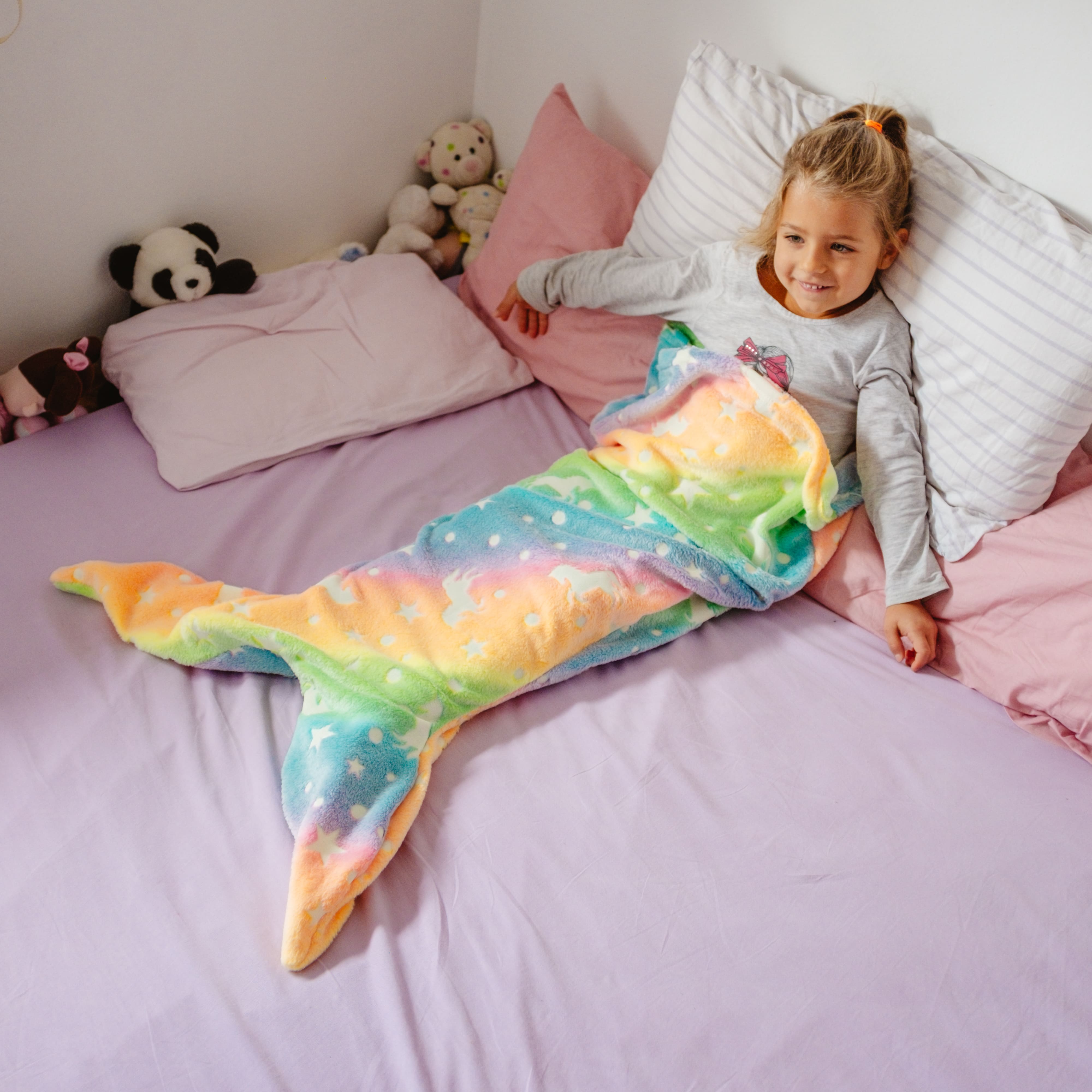 MermaidBlanket, coperta per bambini a forma di coda di sirena - Image 8