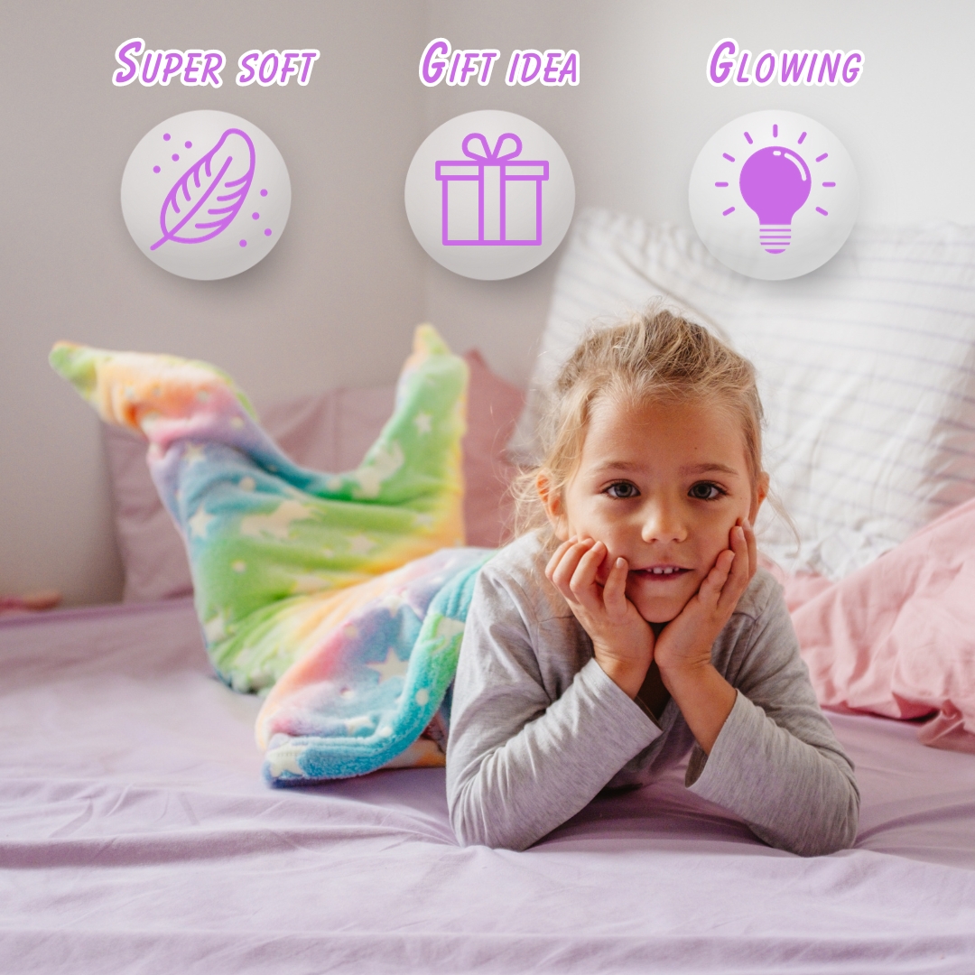 MermaidBlanket, coperta per bambini a forma di coda di sirena - Image 10