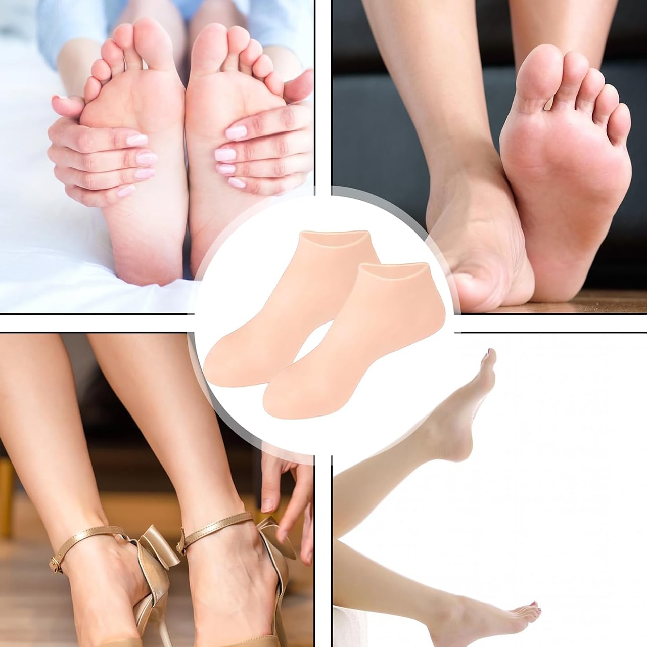 MoistMask, calze per la cura dei piedi in silicone idratante - Image 2
