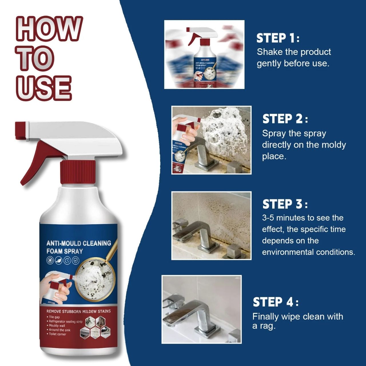 MoldFix, schiuma detergente per rimuovere le macchie di muffa - Image 3