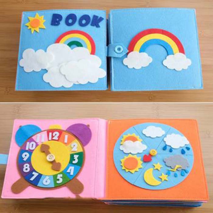 Il libro è progettato in modo che il bambino possa giocare attivamente su ogni pagina!