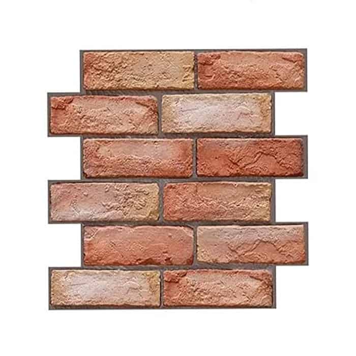 NewYorkWall, adesivi murali tridimensionali con effetto mattone arancione (10 pz.) - Image 2