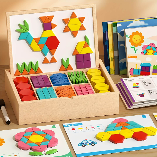 PUZZGEO, Set di puzzle in legno magnetici (225 pezzi) - Image 7