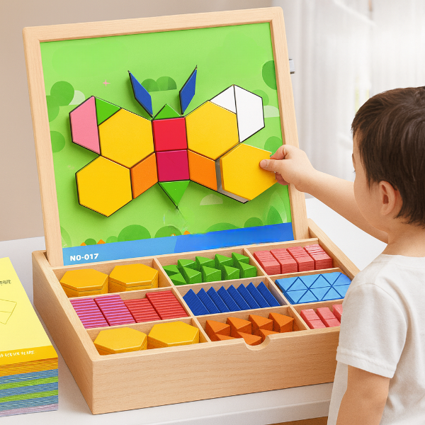 PUZZGEO, Set di puzzle in legno magnetici (225 pezzi) - Image 9