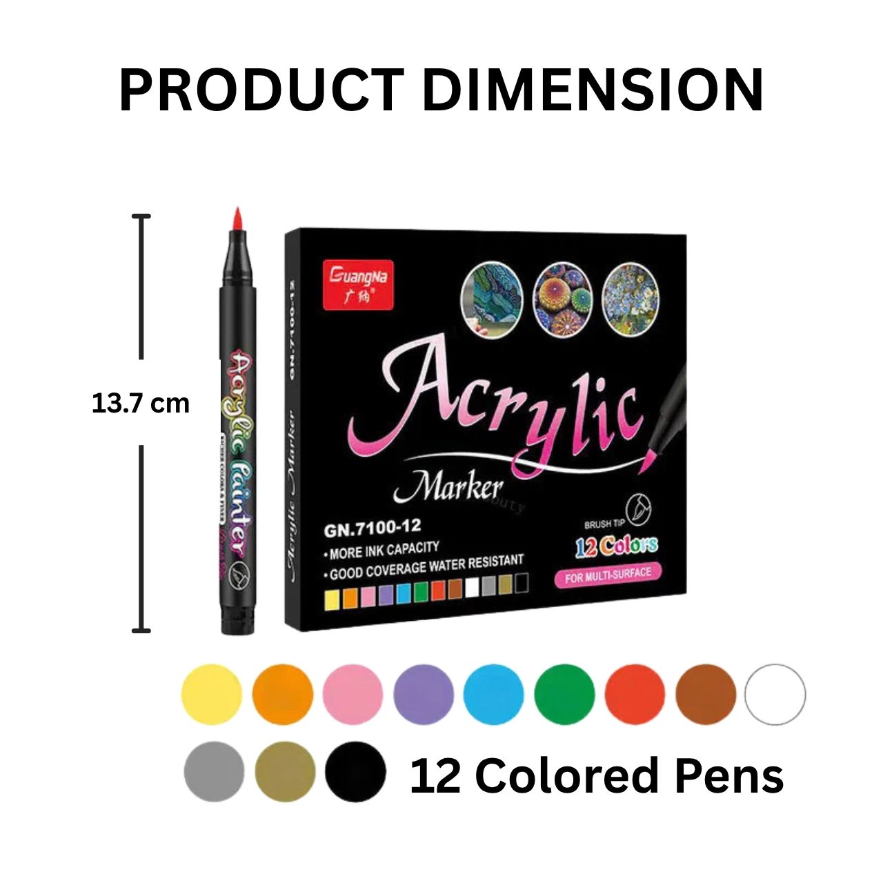 PaintAcrylic, pennarelli acrilici (12 pezzi)