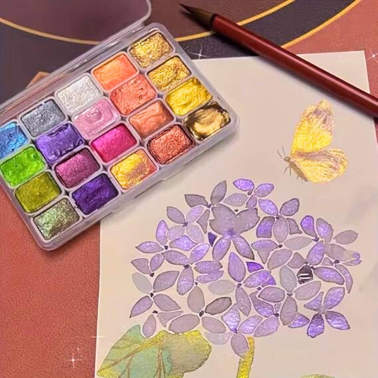 La lucentezza metallica di questi colori li rende perfetti per accenti, illustrazioni, decorazioni e creazione di effetti.
