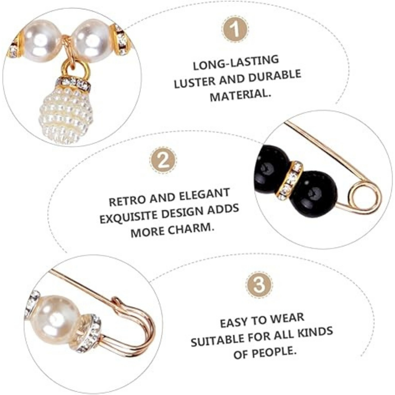 Pearls, eleganti fibbie per cintura (12 pezzi) - Image 5