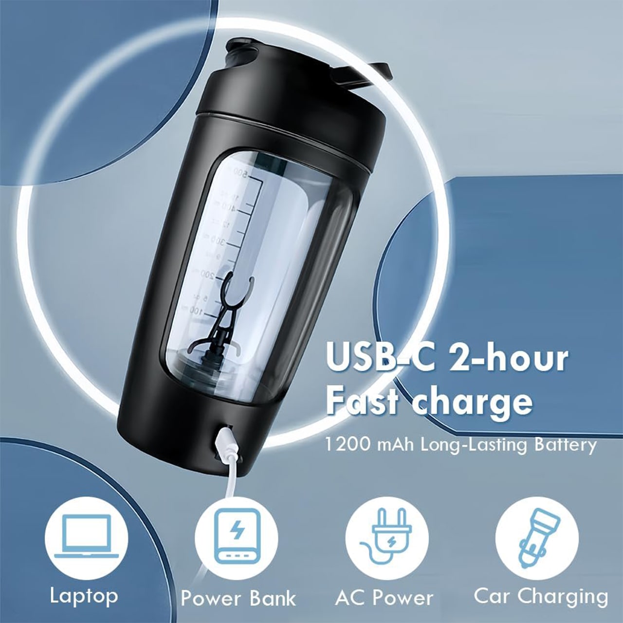 ProteinShaker, un frullatore elettrico con un contenitore che è anche una bottiglia - Image 3