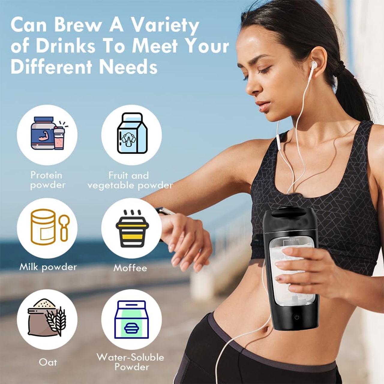 ProteinShaker, un frullatore elettrico con un contenitore che è anche una bottiglia - Image 5