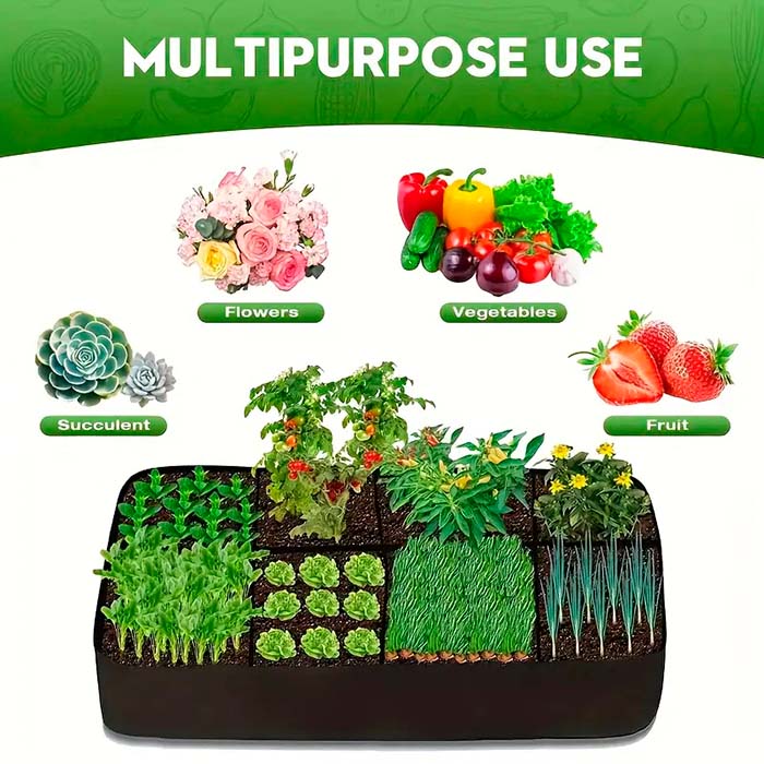RaisedGarden, letto da giardino portatile con 8 scomparti separati - Image 7