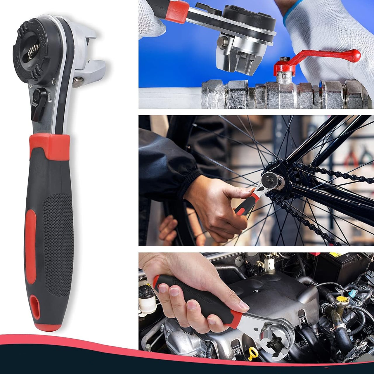 Chiave multiuso ad alta coppia per riparazioni auto e progetti domestici, realizzata in acciaio resistente