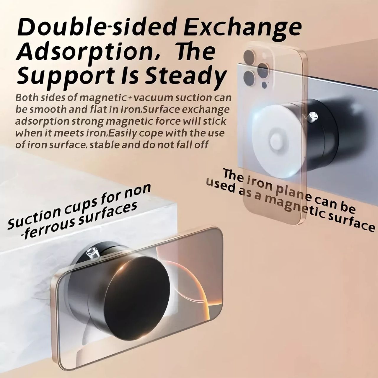 RingMag, supporto magnetico per telefono universalmente regolabile con ventosa a vuoto - Image 4