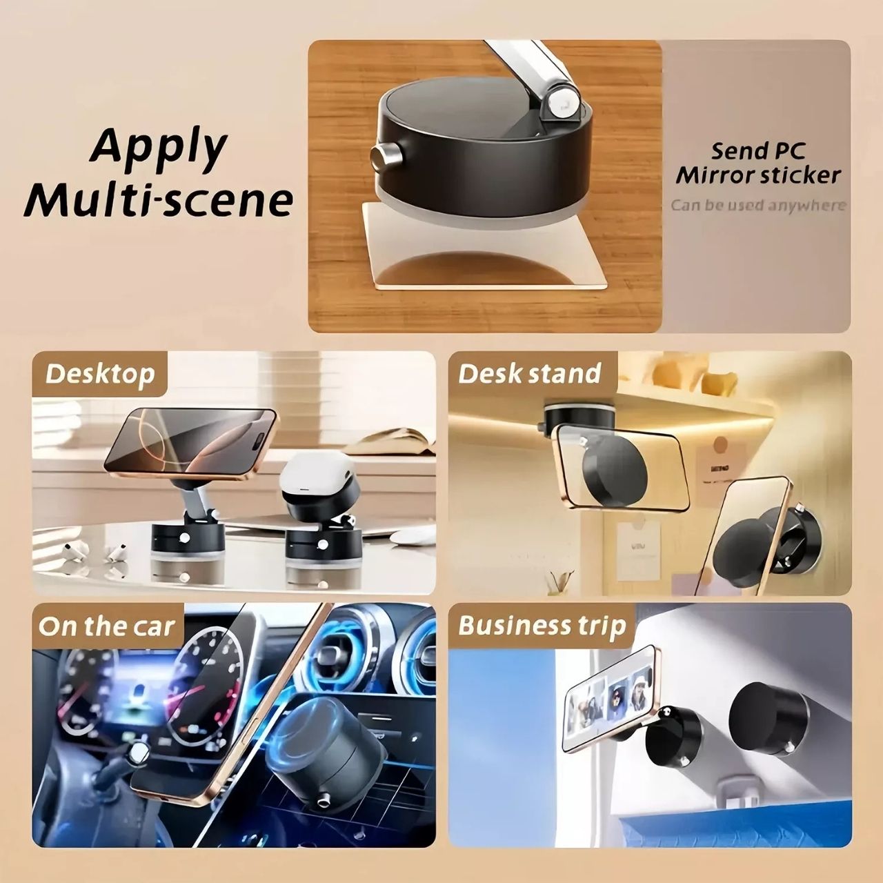 RingMag, supporto magnetico per telefono universalmente regolabile con ventosa a vuoto - Image 6