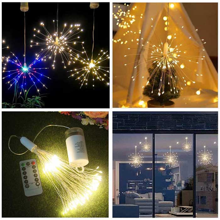 La decorazione luminosa è composta da 120 luci LED, che rendono la decorazione perfetta.