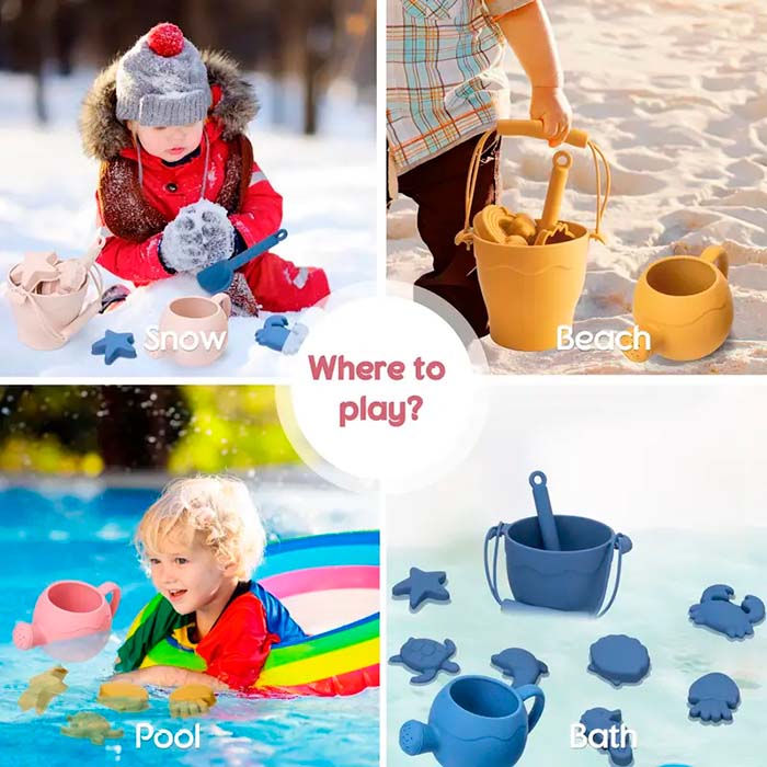 SandBucket, set di giocattoli per sabbiera per bambini da 8 pezzi - Image 6