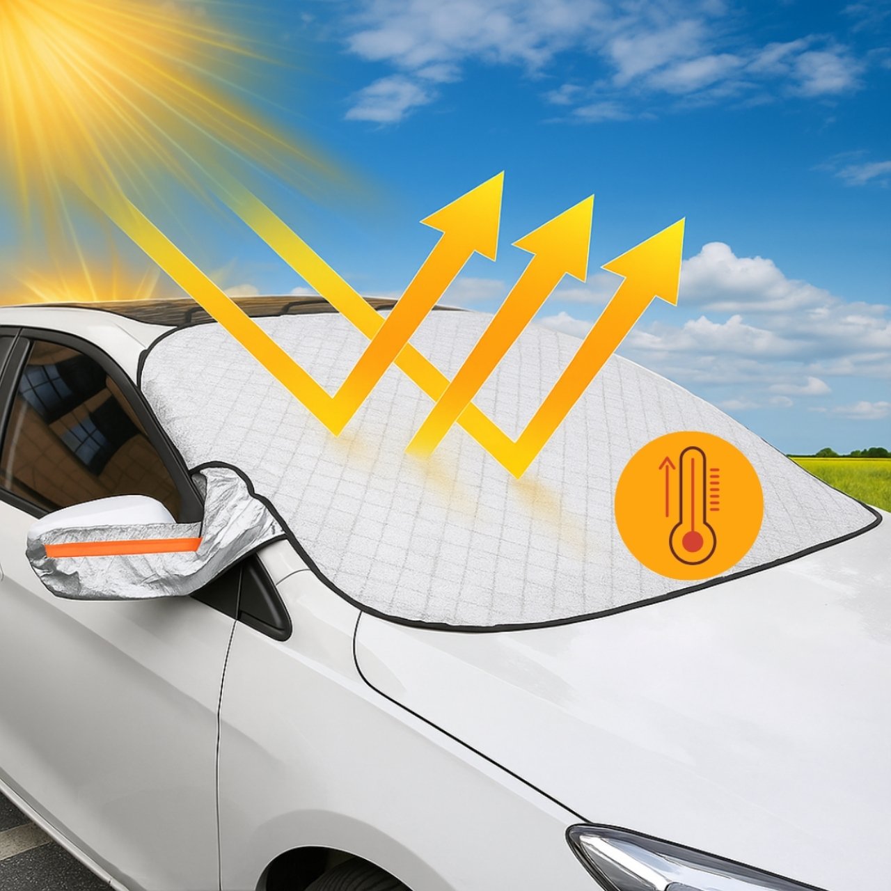 Il rivestimento magnetico protegge la tua auto dal calore prevenendo il surriscaldamento dell'interno e riducendo di conseguenza la necessità di raffreddamento.