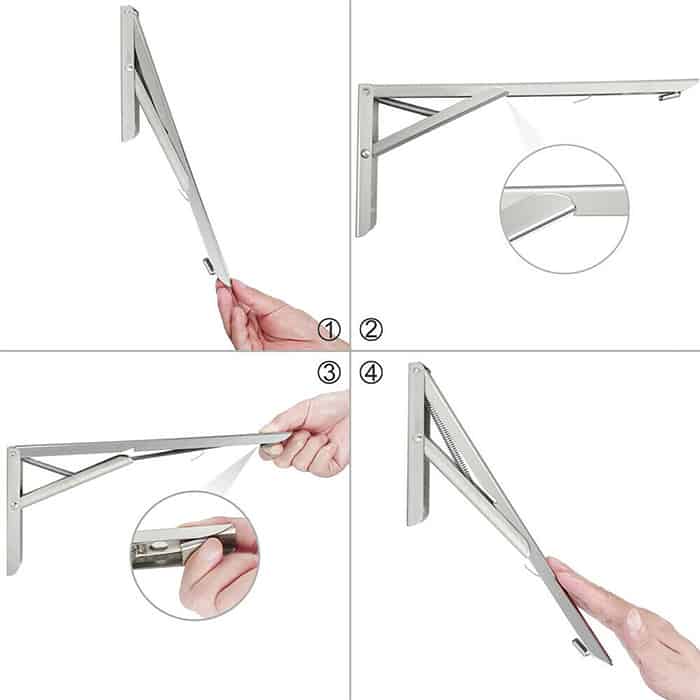 SimpleBracket, staffa pieghevole per mensole e mobili (2 pezzi) - Image 3