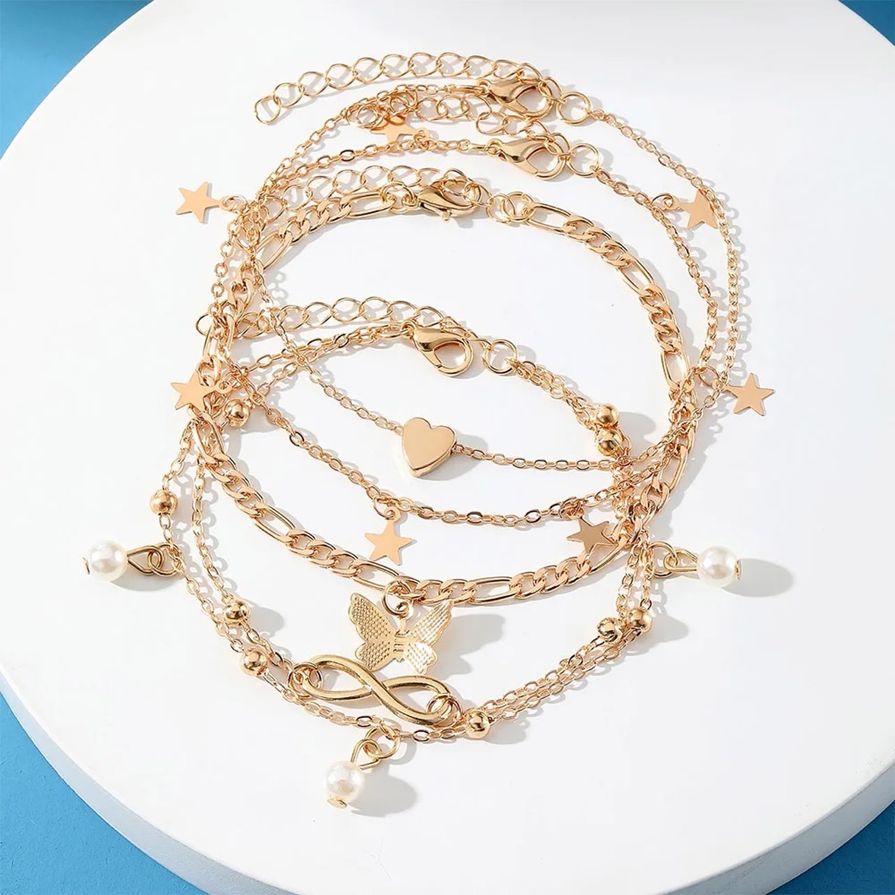 SummerSet, set di 4 braccialetti per caviglia - Image 3