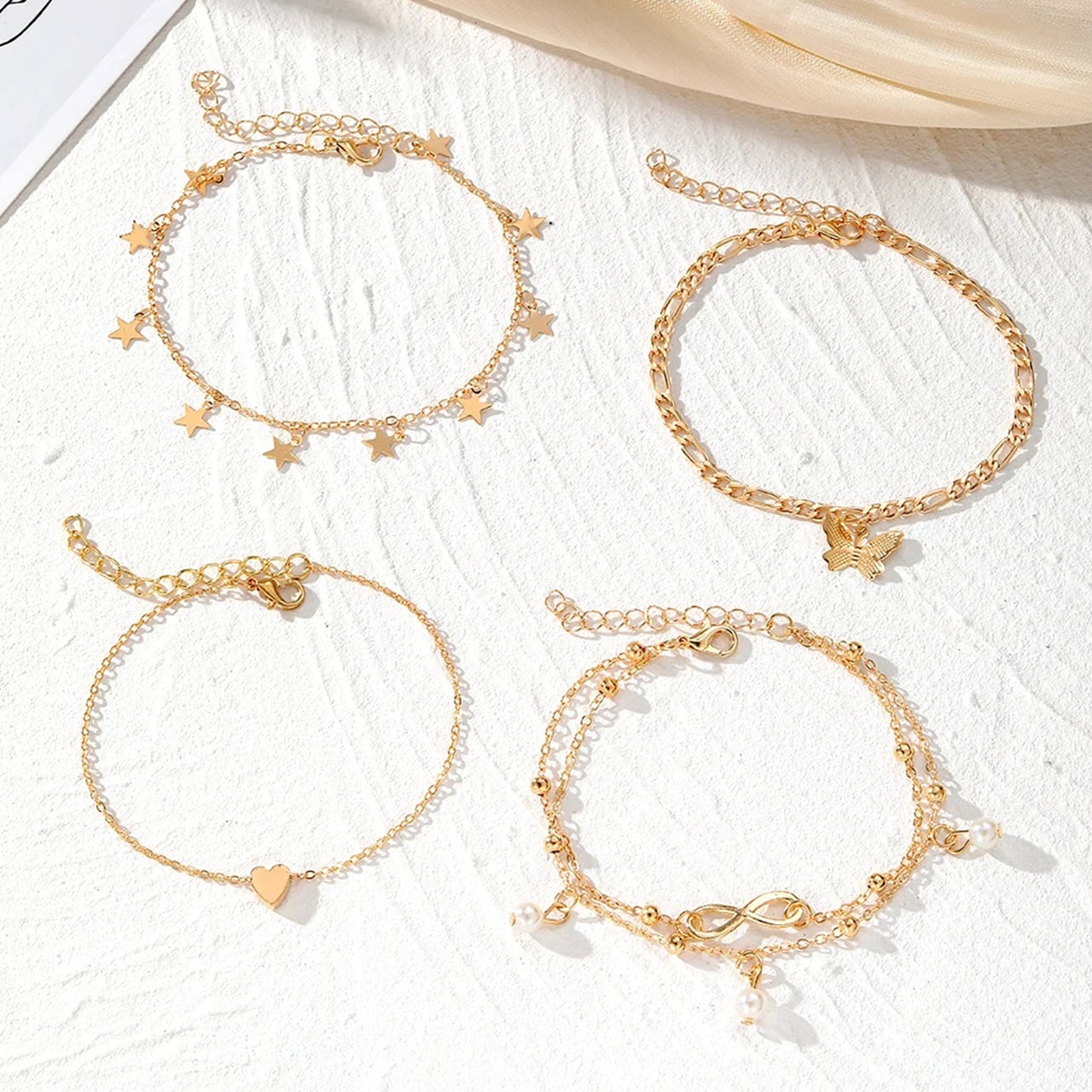 SummerSet, set di 4 braccialetti per caviglia - Image 6
