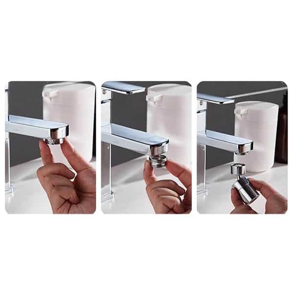 TapStar, rubinetto con filtro anti-schizzo con testina a spruzzo rotante 720 °! - Image 6