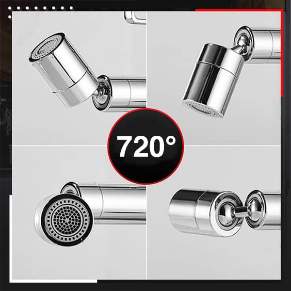 TapStar, rubinetto con filtro anti-schizzo con testina a spruzzo rotante 720 °! - Image 8