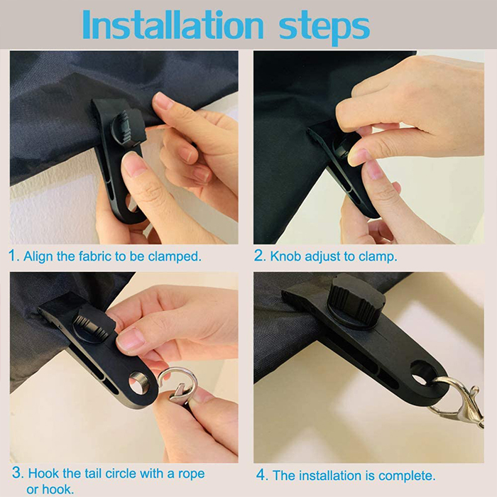 TentClips Set di 10 clip per fissaggio di tende e teloni - Image 7