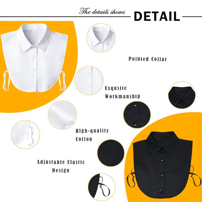 TopCollar, colletto da donna (nero e bianco) - Image 4