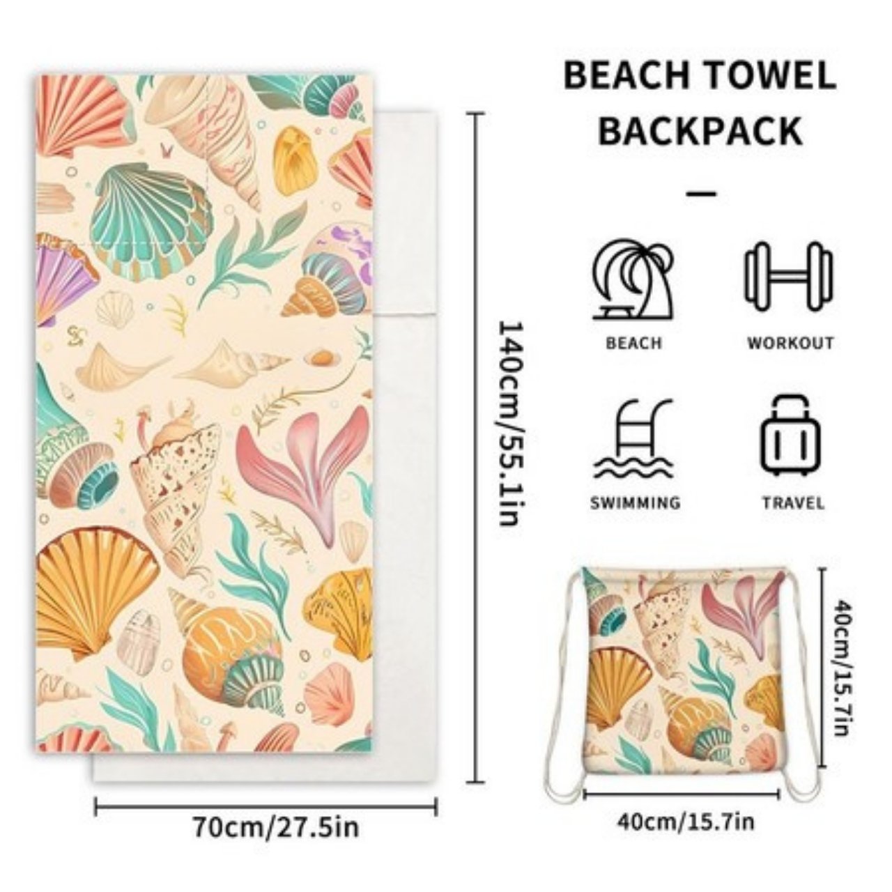 TowelBag, 2in1 asciugamano e zaino - Image 4