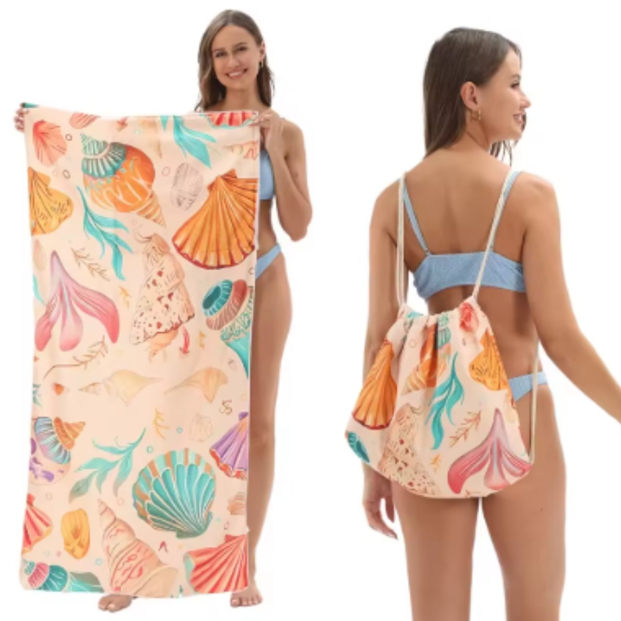 Microfibre di alta qualità garantiscono una piacevole sensazione sulla pelle e un'asciugatura rapida.