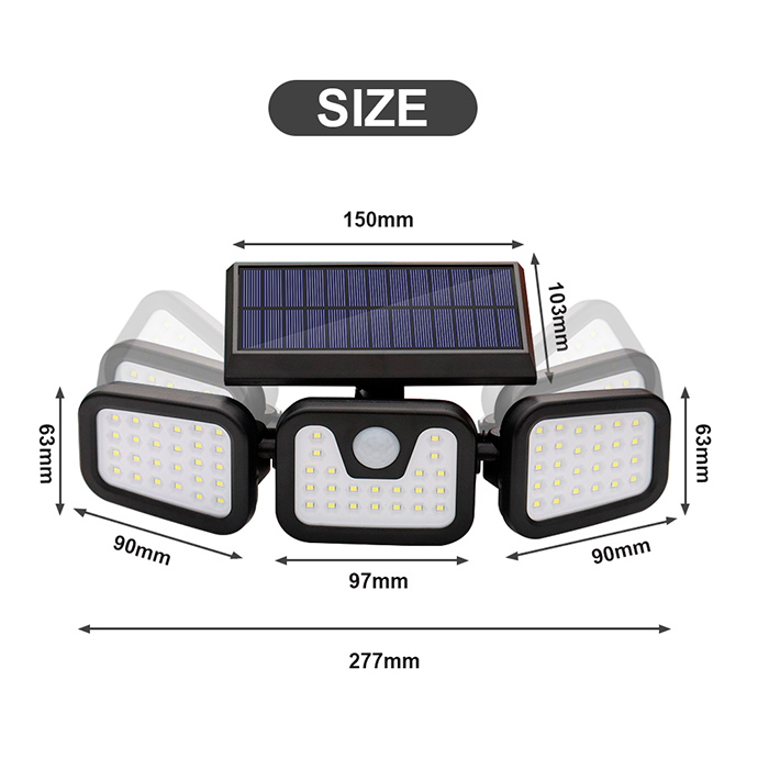 TripleSolar lampada solare a 3 lati - Image 2