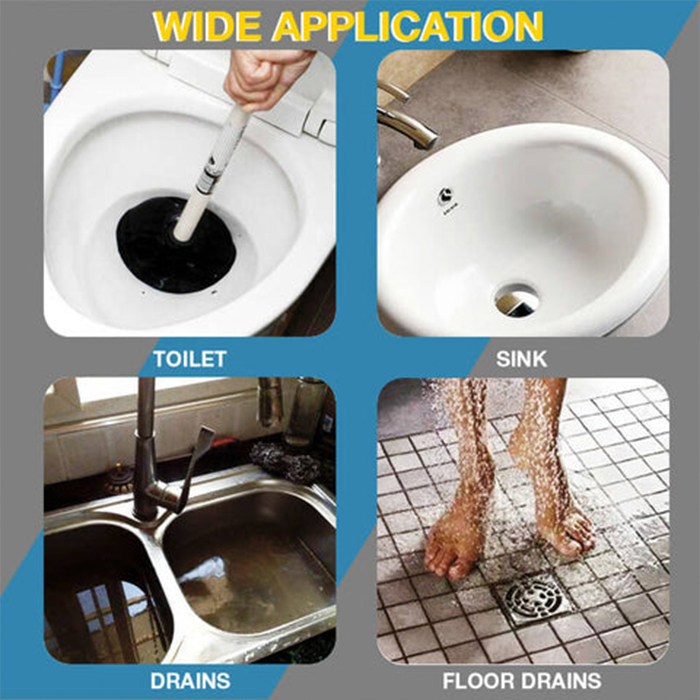 E' adatto per sbloccare vari scarichi, del water, del lavello della cucina o della doccia!