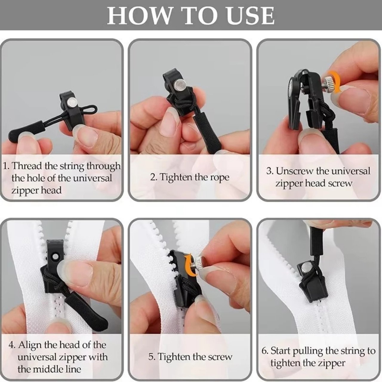 ZipFix, kit di riparazione per cerniere multiuso (12 pezzi) - Image 3
